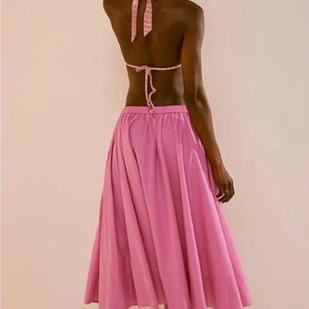 Free People Pink Midi Skirt - Picture 2 of 7